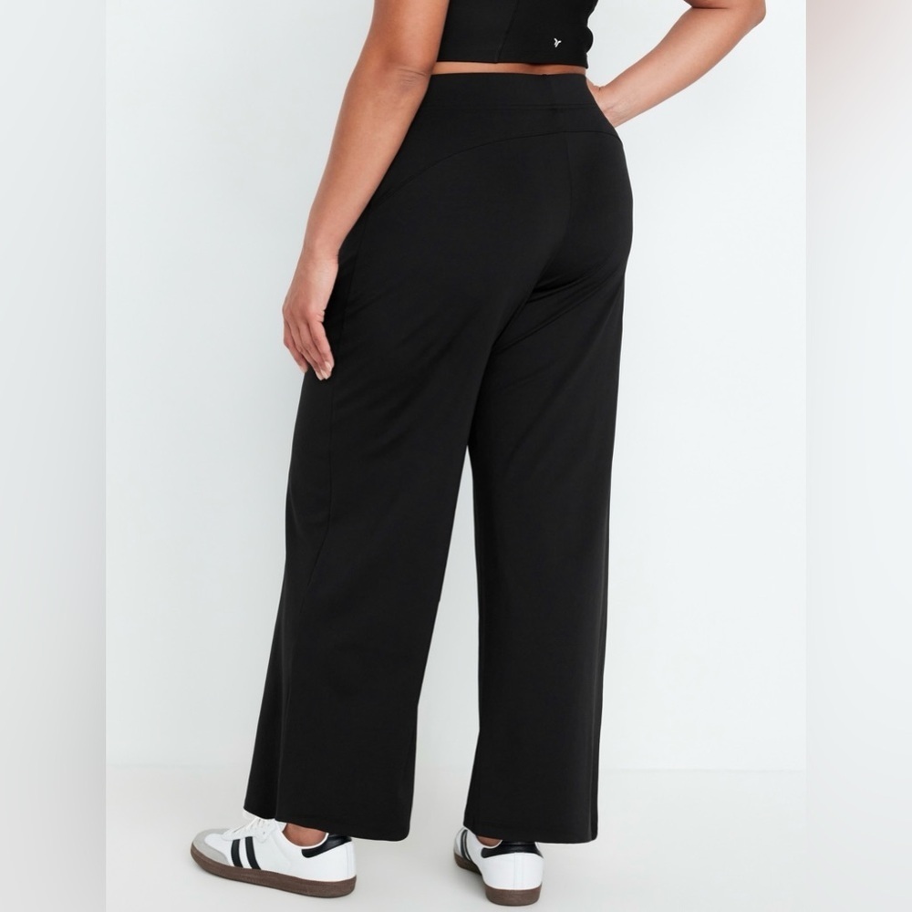 NWT! Old Navy Women’s Black Powersoft Wide Leg Trouser Pants - Multiple ♥️ - Picture 6 of 9